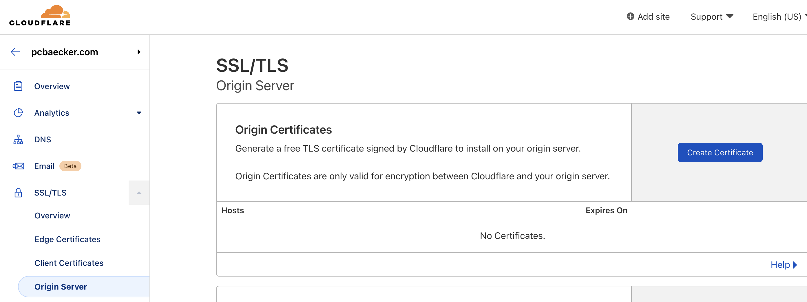 Cloudflare origin server